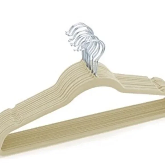 NEW Lot of 10x Velvet Clothes Hangers, Non-Slip, Swivel Hook, Multiple Colors! - Picture 7 of 10